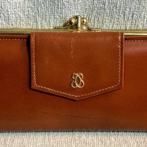 Vintage Capri Womans Leather Wallet Brown 3 Compartments New